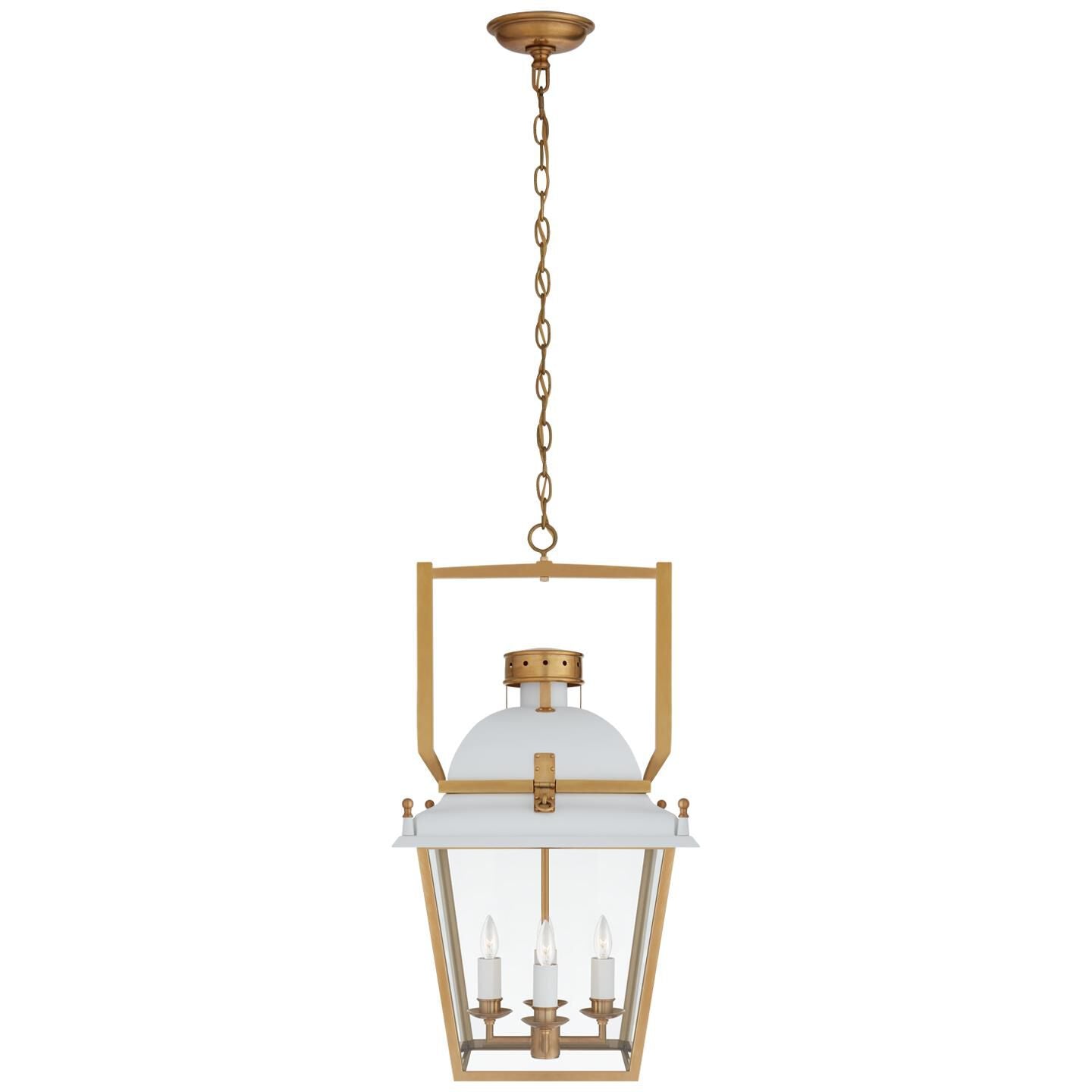 Visual Comfort Signature Collection Chapman & Myers Coventry 14 Inch Cage Pendant Coventry - CHC 5108WHT-AB-CG - Traditional