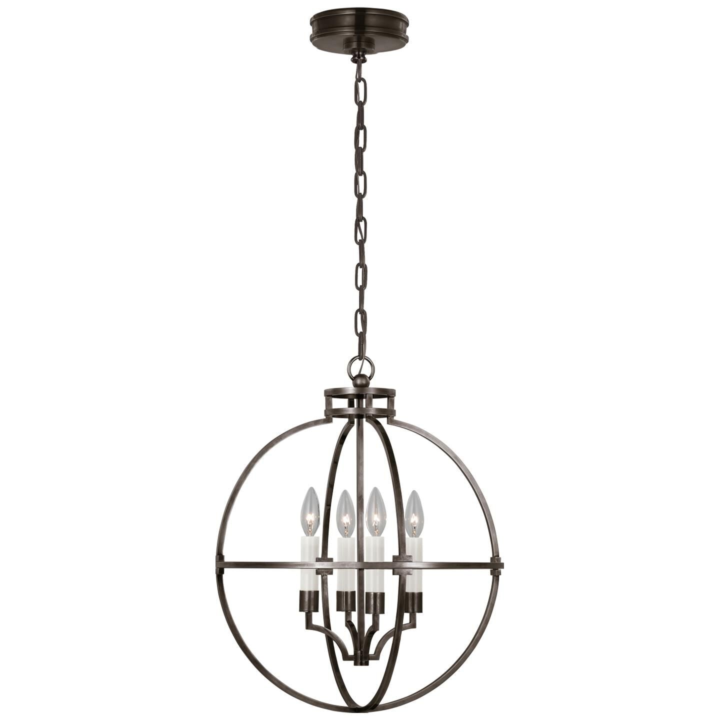 Visual Comfort Signature Collection Chapman & Myers Lexie 18 Inch Cage Pendant Lexie - CHC 5516BZ - Modern Contemporary