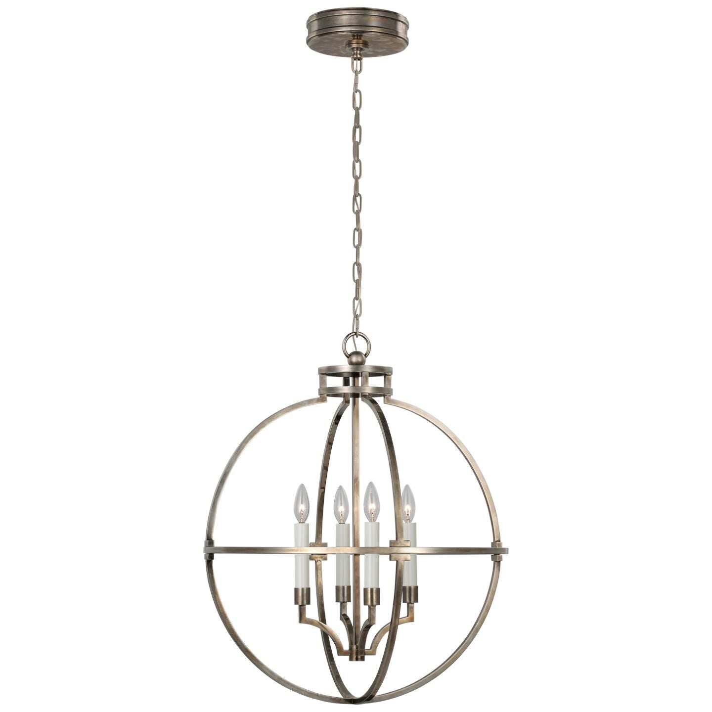 Visual Comfort Signature Collection Chapman & Myers Lexie 24 Inch Cage Pendant Lexie - CHC 5517AN - Modern Contemporary