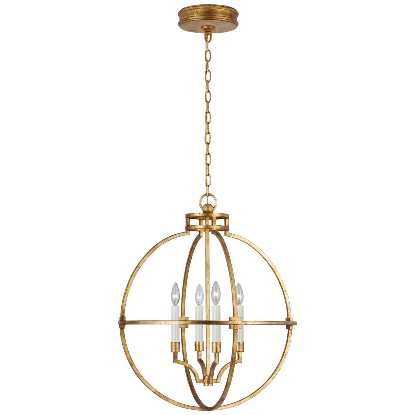 Visual Comfort Signature Collection Chapman & Myers Lexie 24 Inch Cage Pendant Lexie - CHC 5517GI - Modern Contemporary