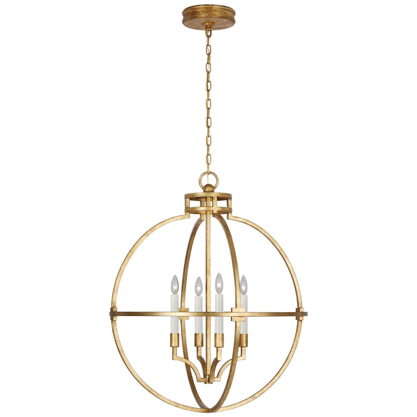 Visual Comfort Signature Collection Chapman & Myers Lexie 30 Inch Cage Pendant Lexie - CHC 5518GI - Modern Contemporary
