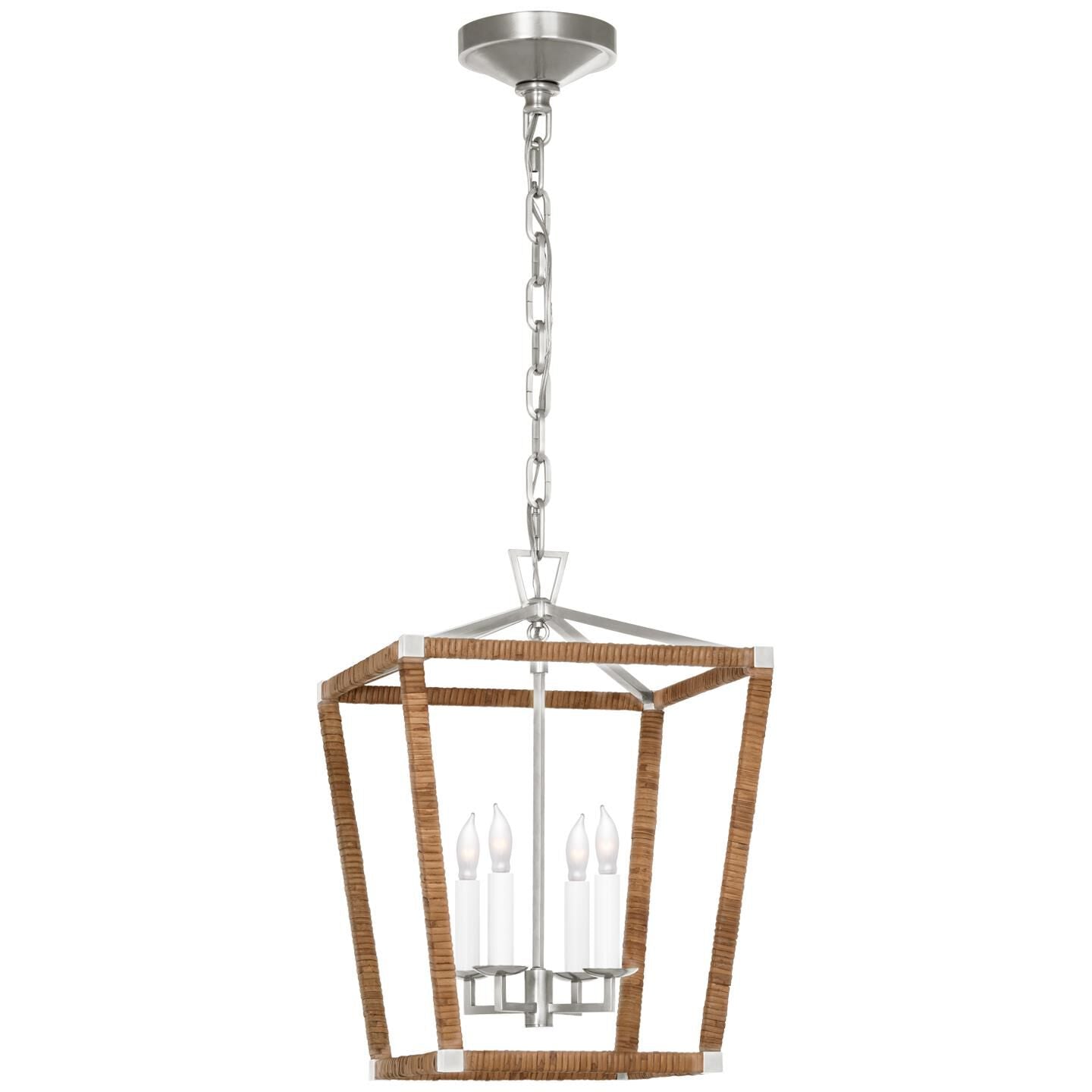 Visual Comfort Signature Collection Chapman & Myers Darlana Wrapped 12 Inch LED Cage Pendant Darlana Wrapped - CHC 5876PN-NRT - Modern Contemporary
