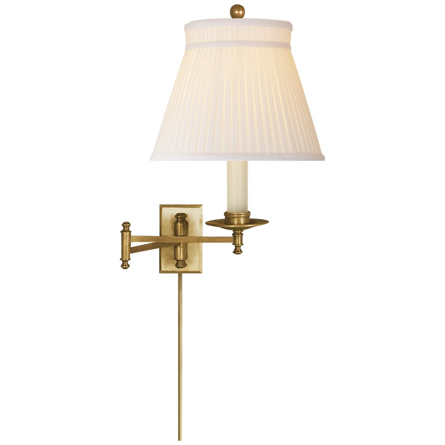 Visual Comfort Signature Collection Chapman and Myers Dorchester Wall Swing Lamp Dorchester - CHD 5101AB-SC - Transitional