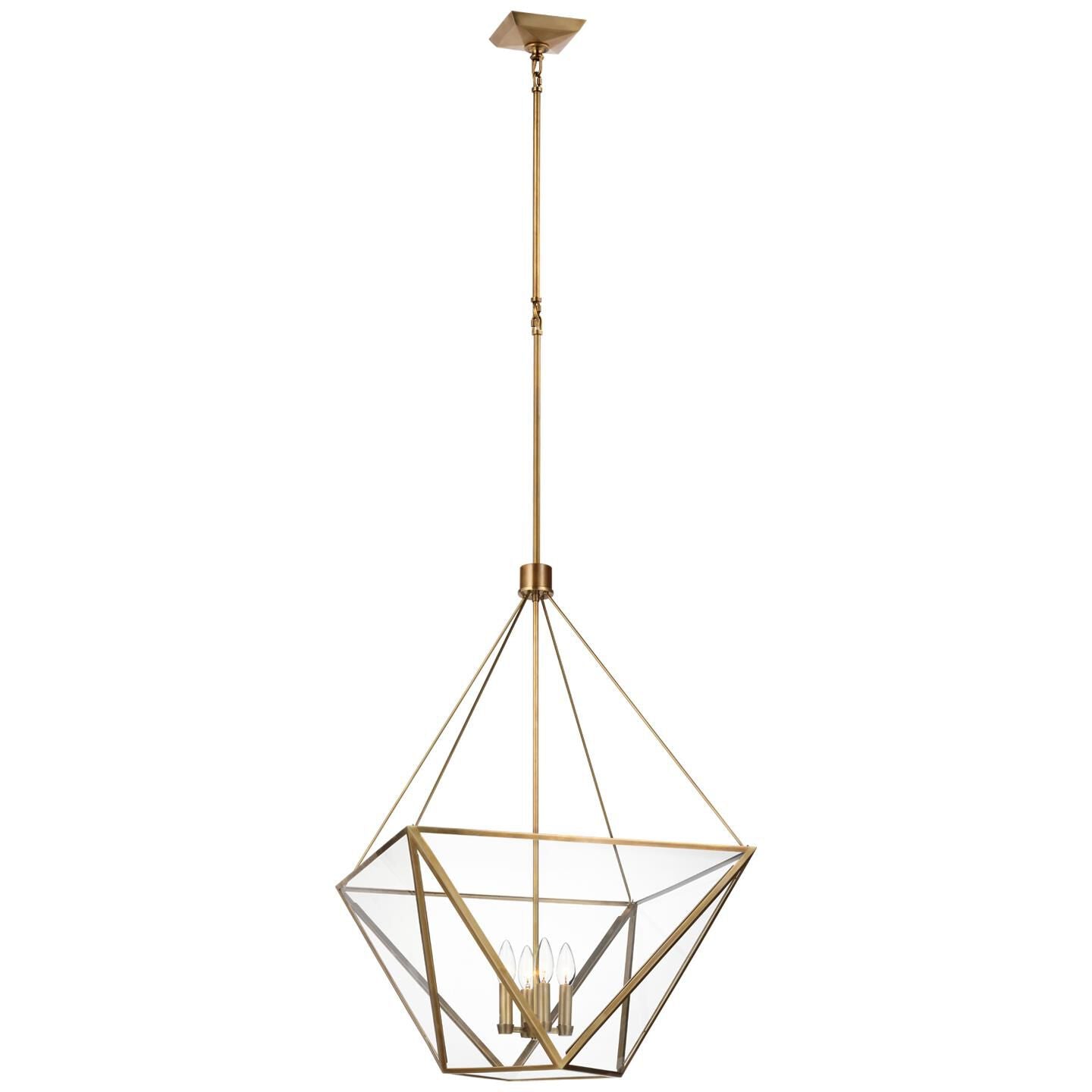 Visual Comfort Signature Collection Julie Neill Lorino 22 Inch LED Cage Pendant Lorino - JN 5240HAB-CG - Modern Contemporary