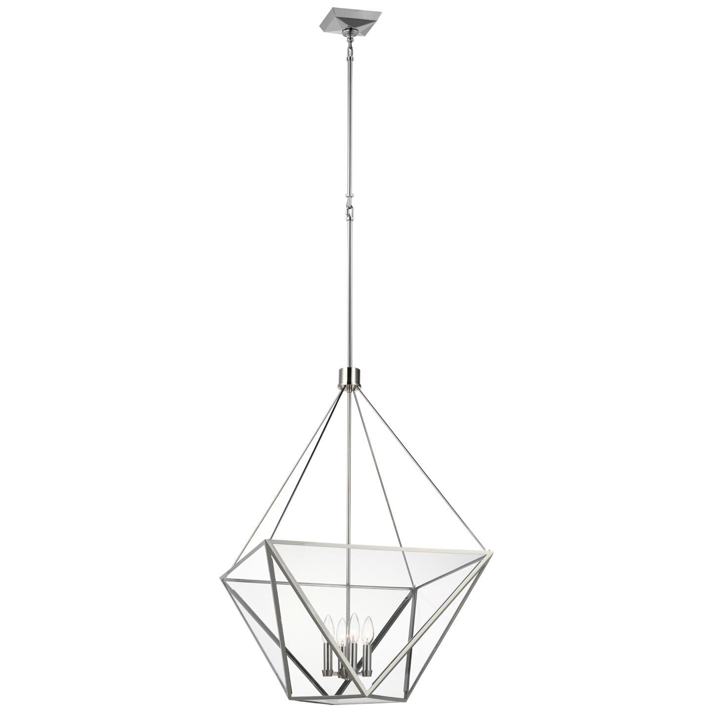 Visual Comfort Signature Collection Julie Neill Lorino 22 Inch LED Cage Pendant Lorino - JN 5240PN-CG - Modern Contemporary