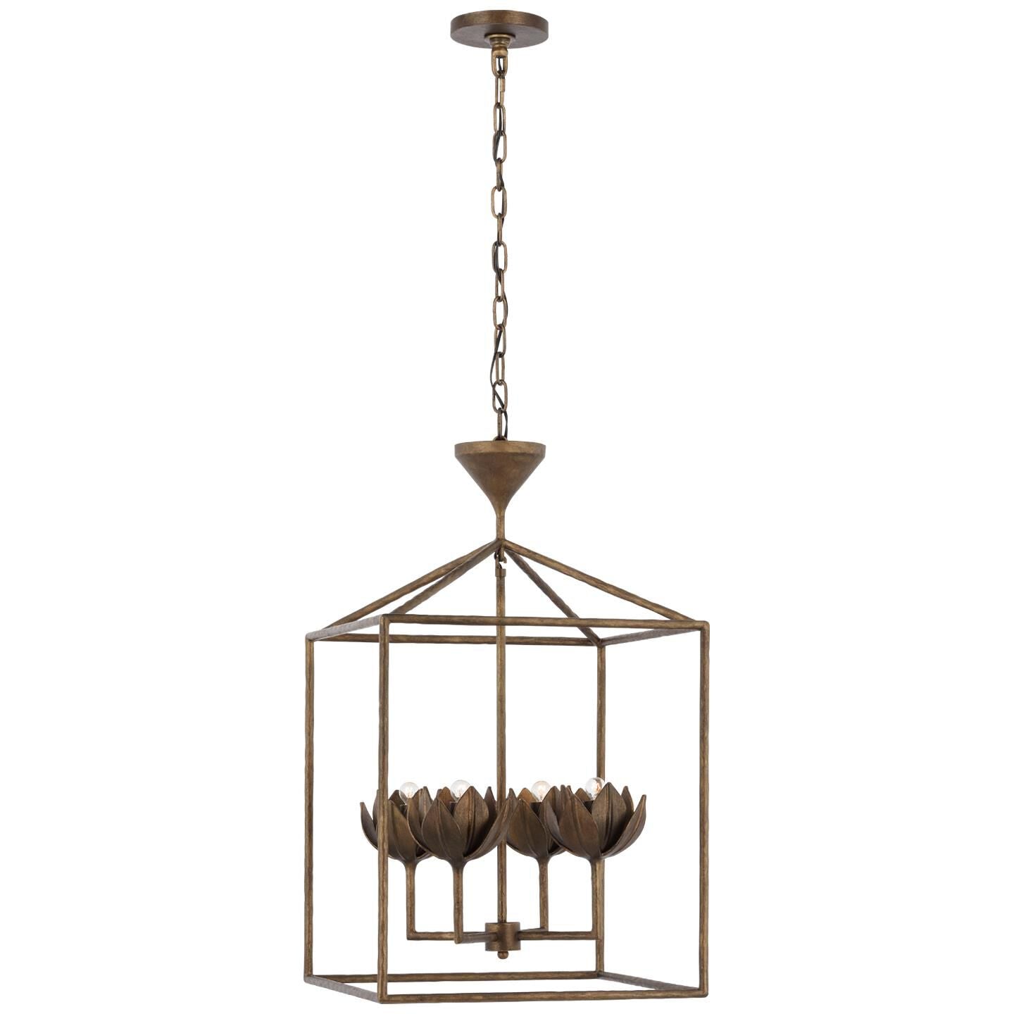 Visual Comfort Signature Collection Julie Neill Alberto 18 Inch LED Cage Pendant Alberto - JN 5302ABL - Modern Contemporary
