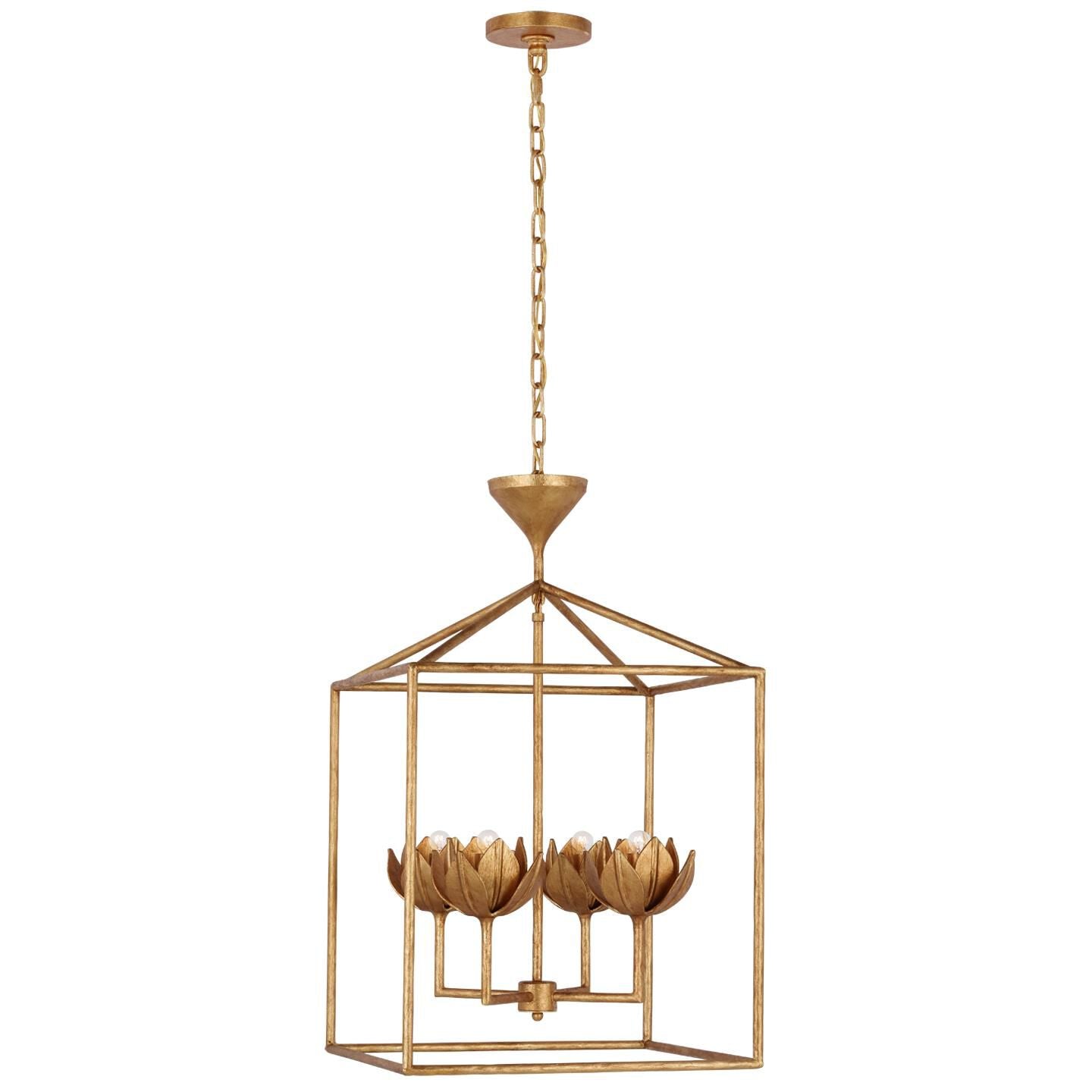 Visual Comfort Signature Collection Julie Neill Alberto 18 Inch LED Cage Pendant Alberto - JN 5302AGL - Modern Contemporary