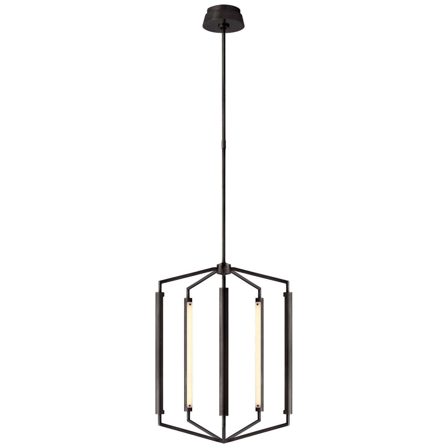 Visual Comfort Signature Collection Kelly Wearstler Appareil 19 Inch LED Cage Pendant Appareil - KW 5703BZ