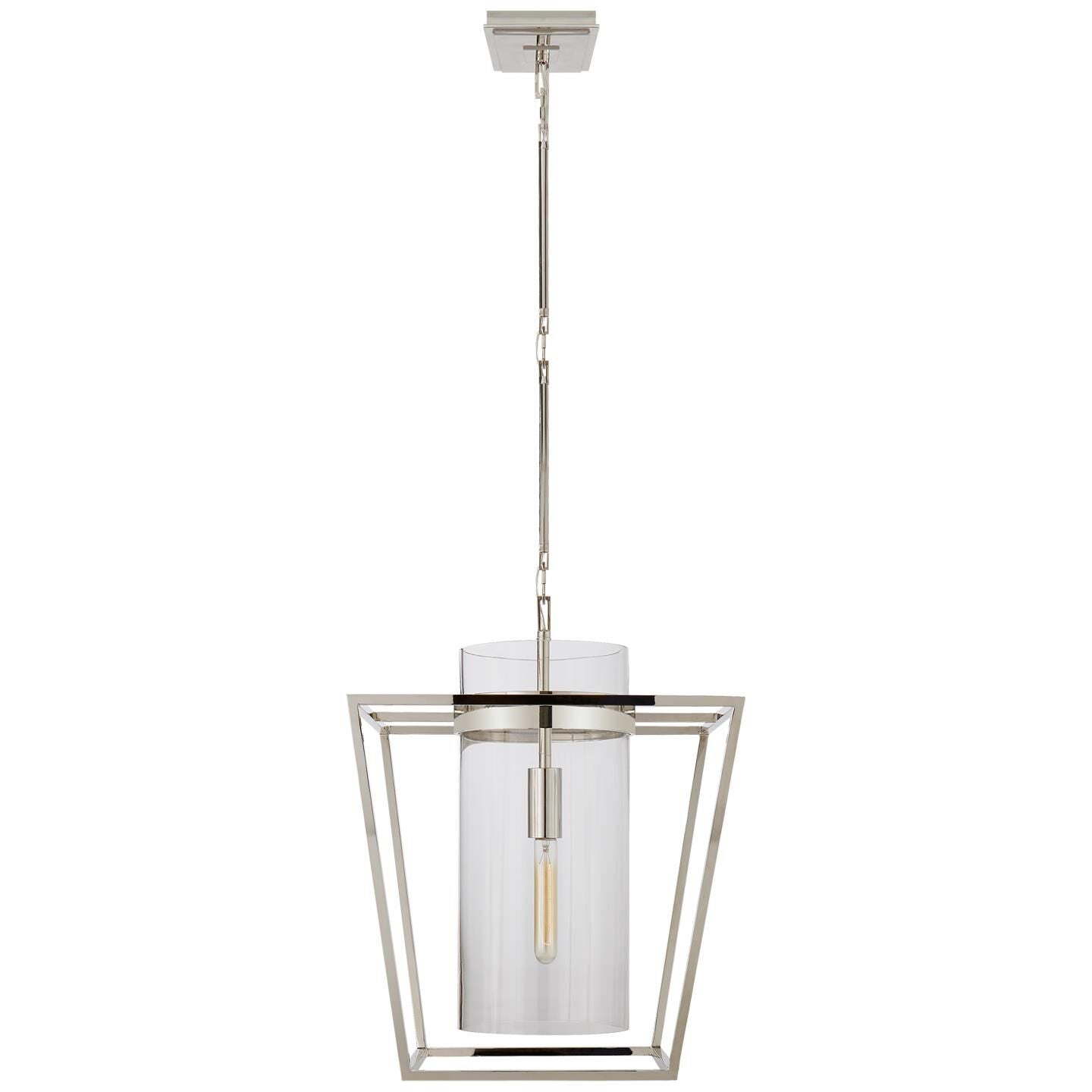 Visual Comfort Signature Collection Ian K. Fowler Presidio 18 Inch Cage Pendant Presidio - S 5167PN-CG - Transitional