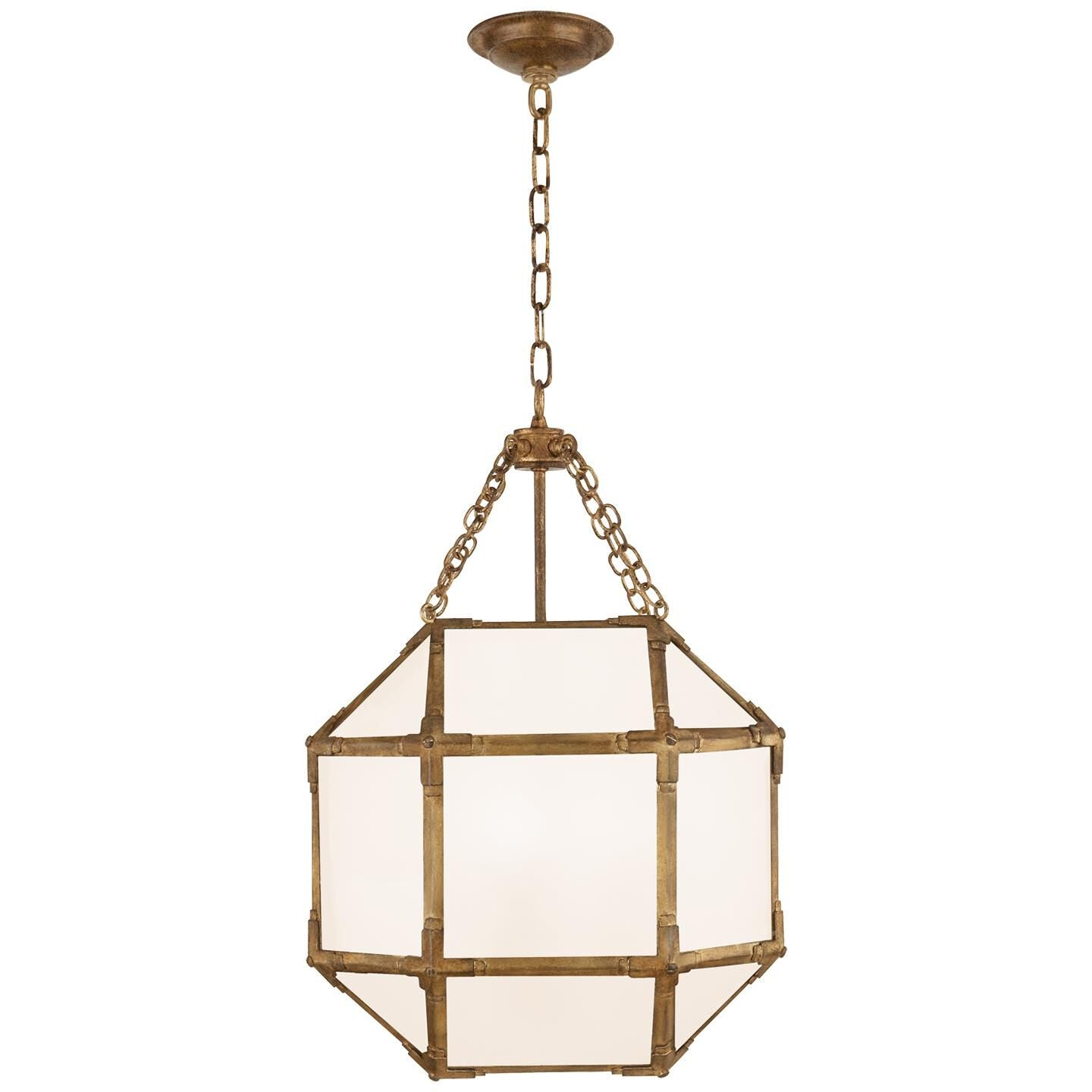 Visual Comfort Signature Collection Suzanne Kasler Morris 13 Inch Cage Pendant Morris - SK 5008GI-WG - Traditional