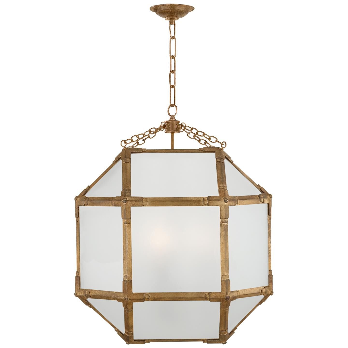 Visual Comfort Signature Collection Suzanne Kasler Morris 18 Inch Cage Pendant Morris - SK 5009GI-FG - Traditional