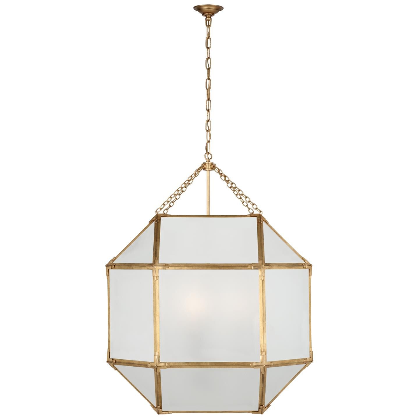 Visual Comfort Signature Collection Suzanne Kasler Morris 30 Inch LED Cage Pendant Morris - SK 5034GI-FG - Modern Contemporary