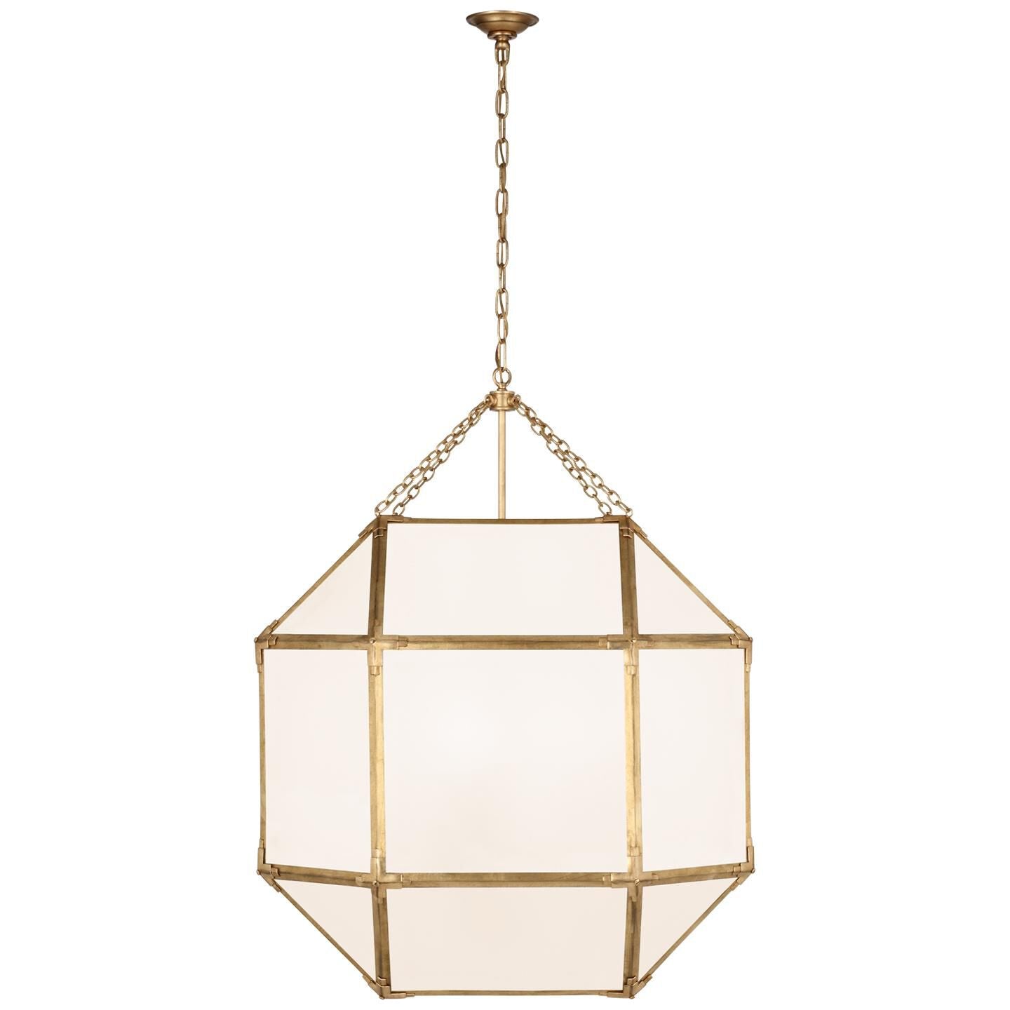 Visual Comfort Signature Collection Suzanne Kasler Morris 30 Inch LED Cage Pendant Morris - SK 5034GI-WG - Modern Contemporary