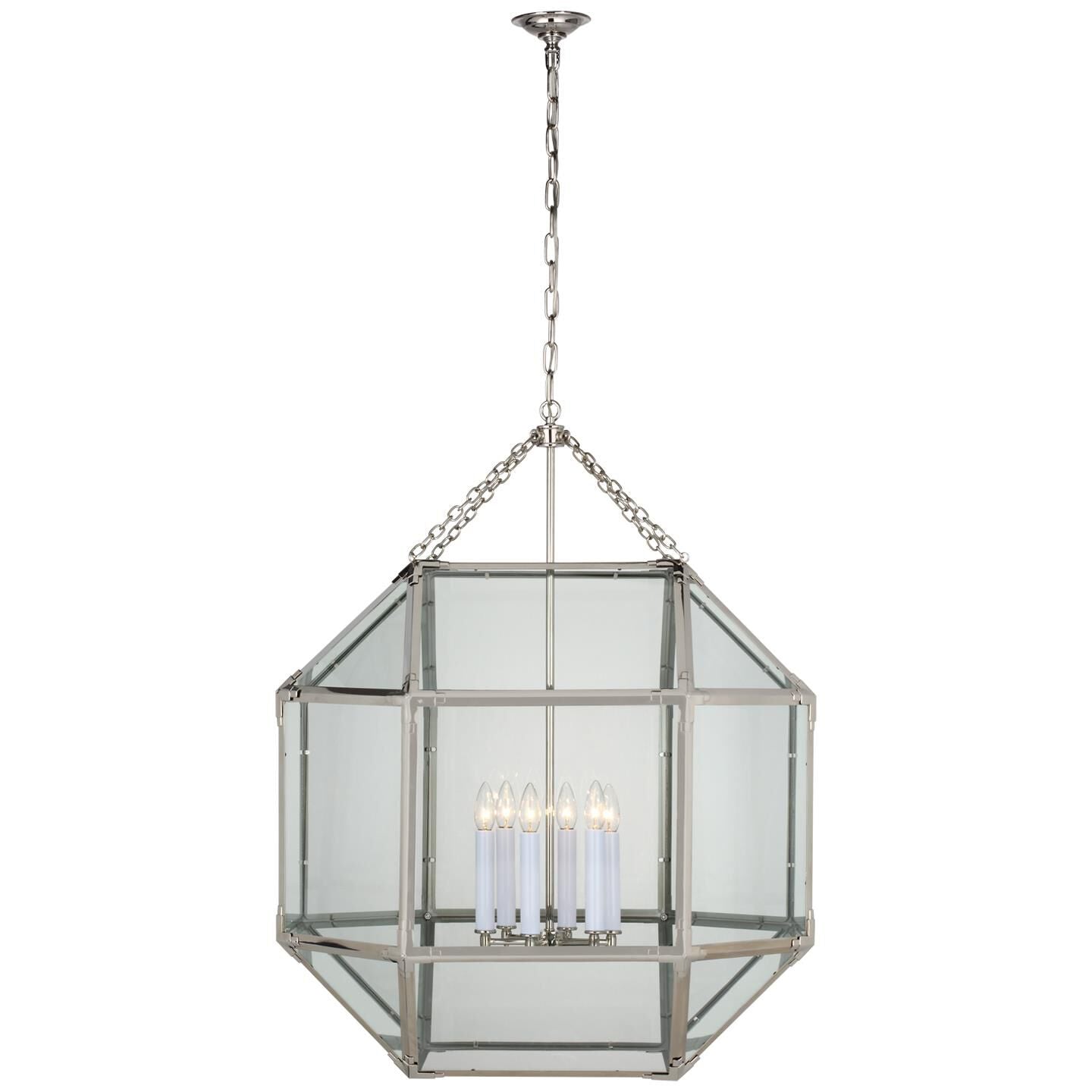 Visual Comfort Signature Collection Suzanne Kasler Morris 30 Inch LED Cage Pendant Morris - SK 5034PN-CG - Modern Contemporary