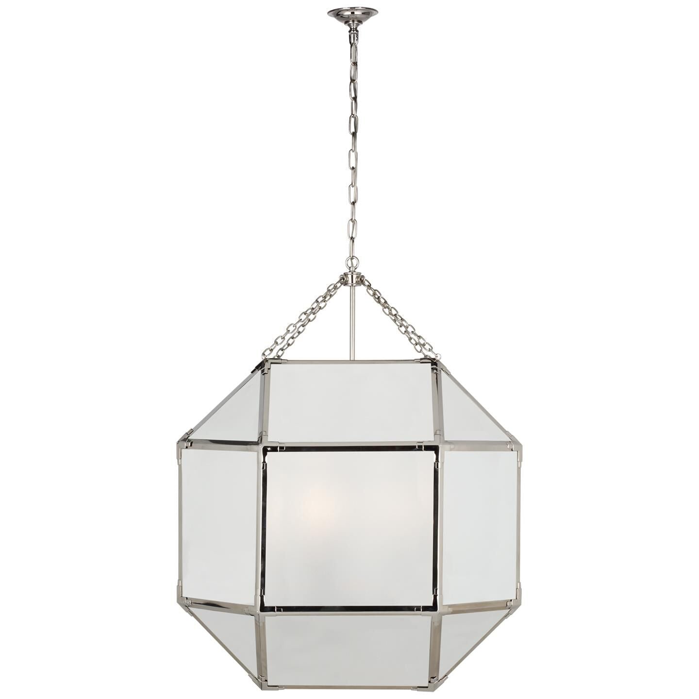 Visual Comfort Signature Collection Suzanne Kasler Morris 30 Inch LED Cage Pendant Morris - SK 5034PN-FG - Modern Contemporary