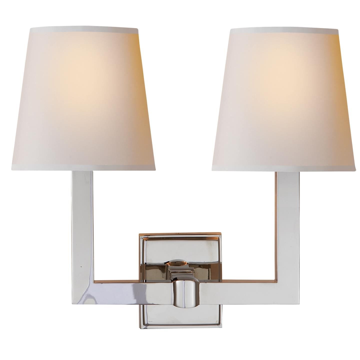 Visual Comfort Signature Collection Chapman & Myers Square Tube 15 Inch Wall Sconce Square Tube - SL 2820PN-NP - Transitional