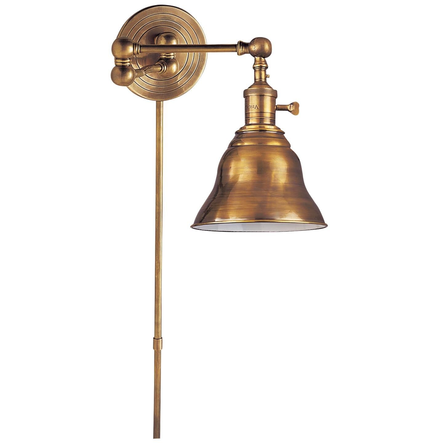 Visual Comfort Signature Collection Chapman & Myers Boston Wall Swing Lamp Boston - SL 2920HAB-SLE-HAB - Industrial