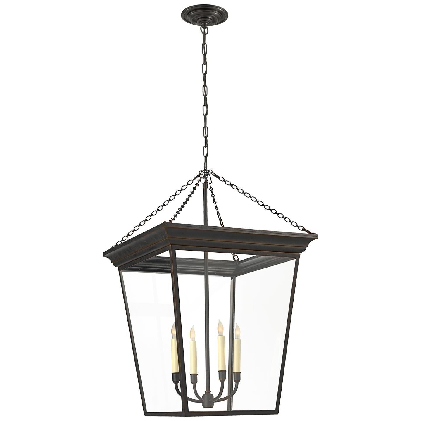Visual Comfort Signature Collection Chapman & Myers Cornice 20 Inch Cage Pendant Cornice - SL 5872BZ - Traditional