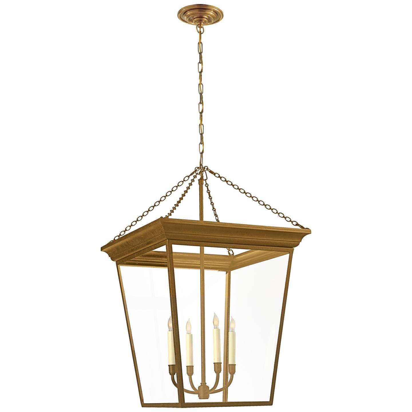 Visual Comfort Signature Collection Chapman & Myers Cornice 20 Inch Cage Pendant Cornice - SL 5872HAB - Traditional