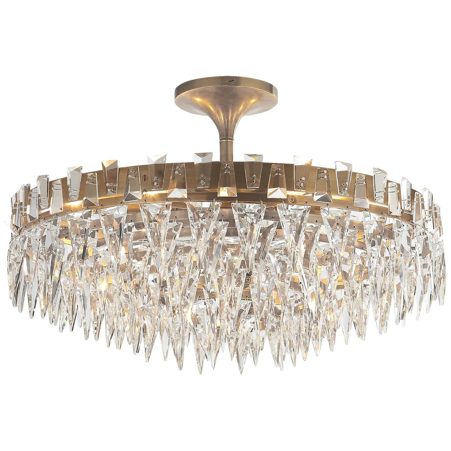 Visual Comfort Signature Collection Joe Nye Trillion 21 Inch 10 Light Flush Mount Trillion - SN 4001HAB - Art Deco