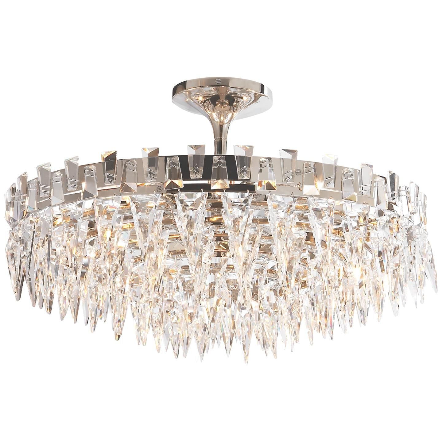 Visual Comfort Signature Collection Joe Nye Trillion 21 Inch 10 Light Flush Mount Trillion - SN 4001PN - Art Deco