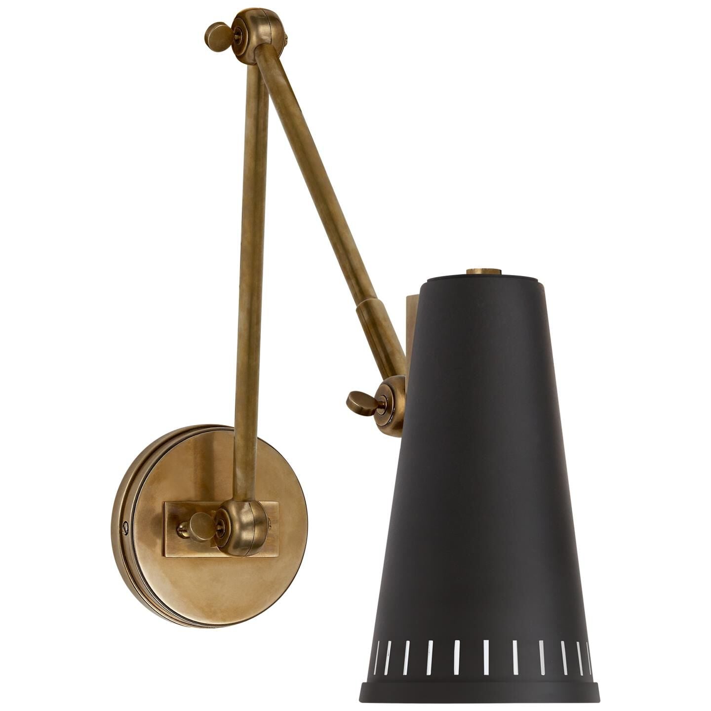 Visual Comfort Signature Collection Thomas O'Brien Antonio Wall Swing Lamp Antonio - TOB 2066HAB-BLK - Mid-Century Modern