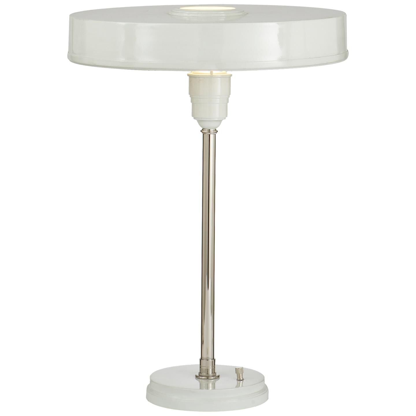Visual Comfort Signature Collection Thomas O'Brien Carlo 21 Inch Desk Lamp Carlo - TOB 3190PN-WHT - Restoration-Vintage