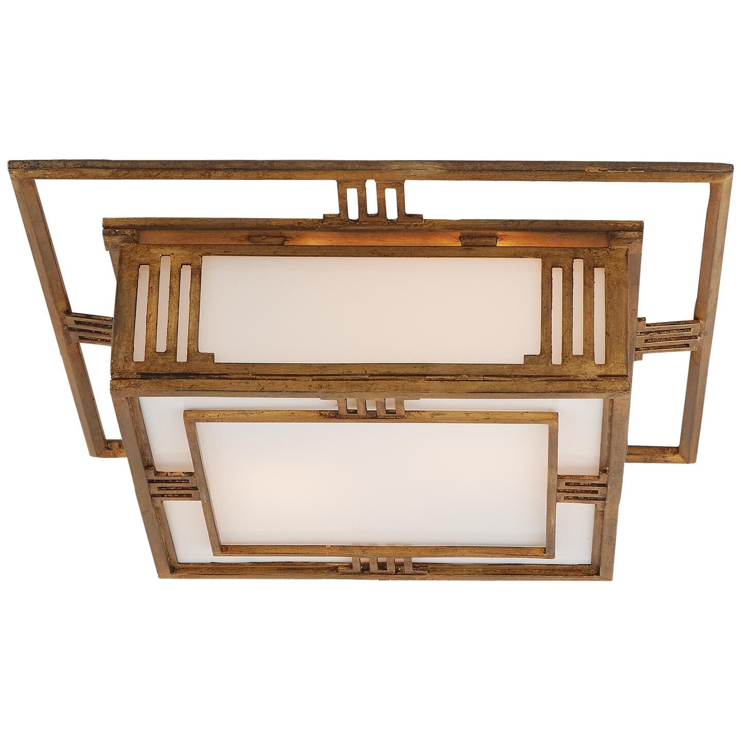 Visual Comfort Signature Collection Thomas O'Brien Enrique 16 Inch 2 Light Flush Mount Enrique - TOB 4220GI - Art Deco
