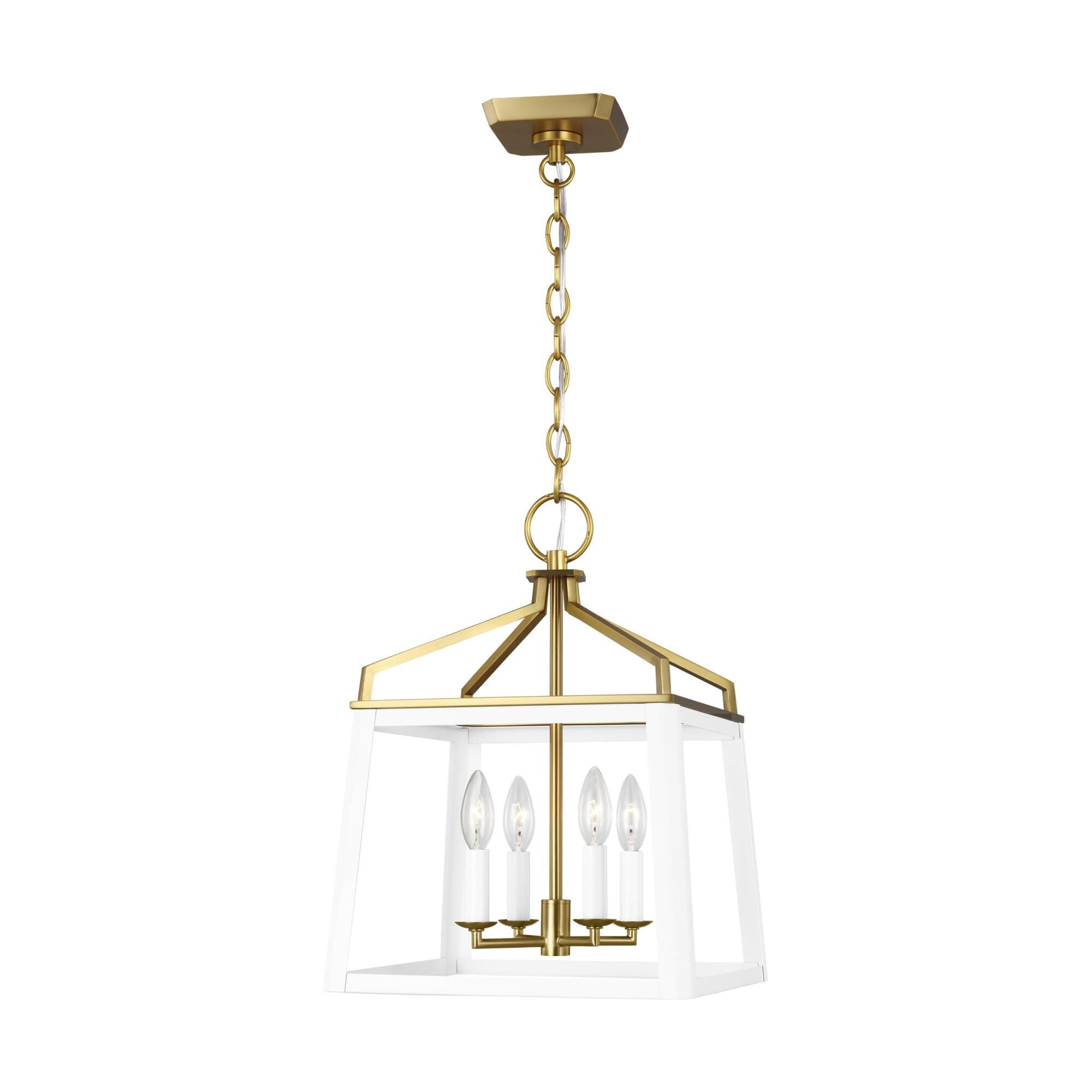 Visual Comfort Studio Collection Carlow 13 Inch Cage Pendant Carlow - CC1564MWTBBS - Transitional