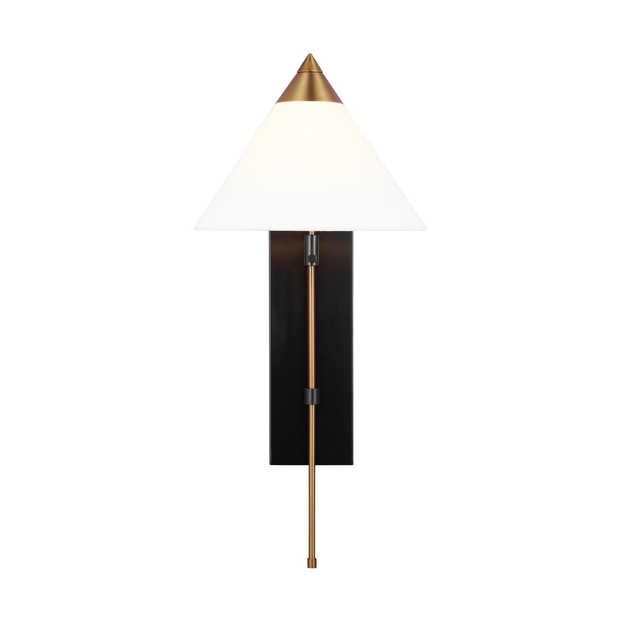 Visual Comfort Studio Collection Kelly Wearstler Franklin 25 Inch Wall Sconce Franklin - KWL1121BBSBNZ - Art Deco