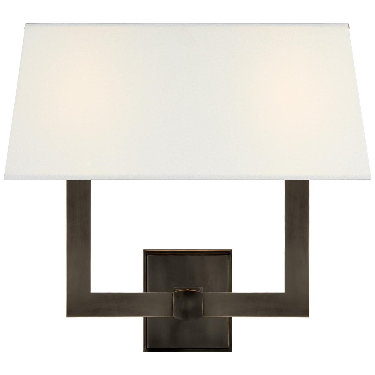 Visual Comfort Signature Collection Chapman & Myers Square Tube 14 Inch Wall Sconce Square Tube - SL 2820BZ-L2 - Transitional