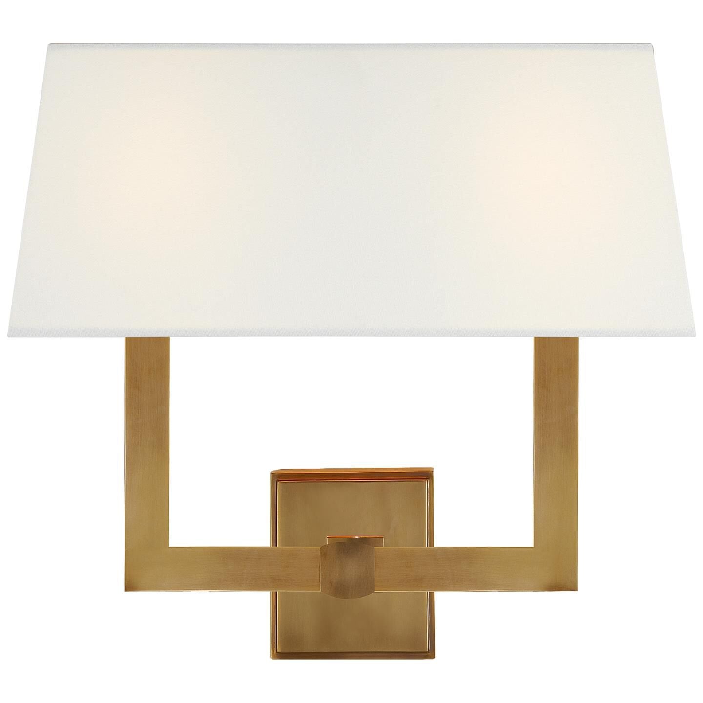 Visual Comfort Signature Collection Chapman & Myers Square Tube 14 Inch Wall Sconce Square Tube - SL 2820HAB-L2 - Transitional