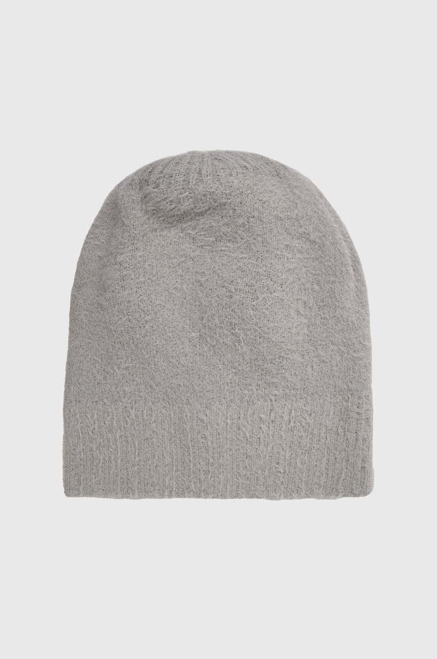 Kapa Answear.LAB boja: siva, od tanke pletenine