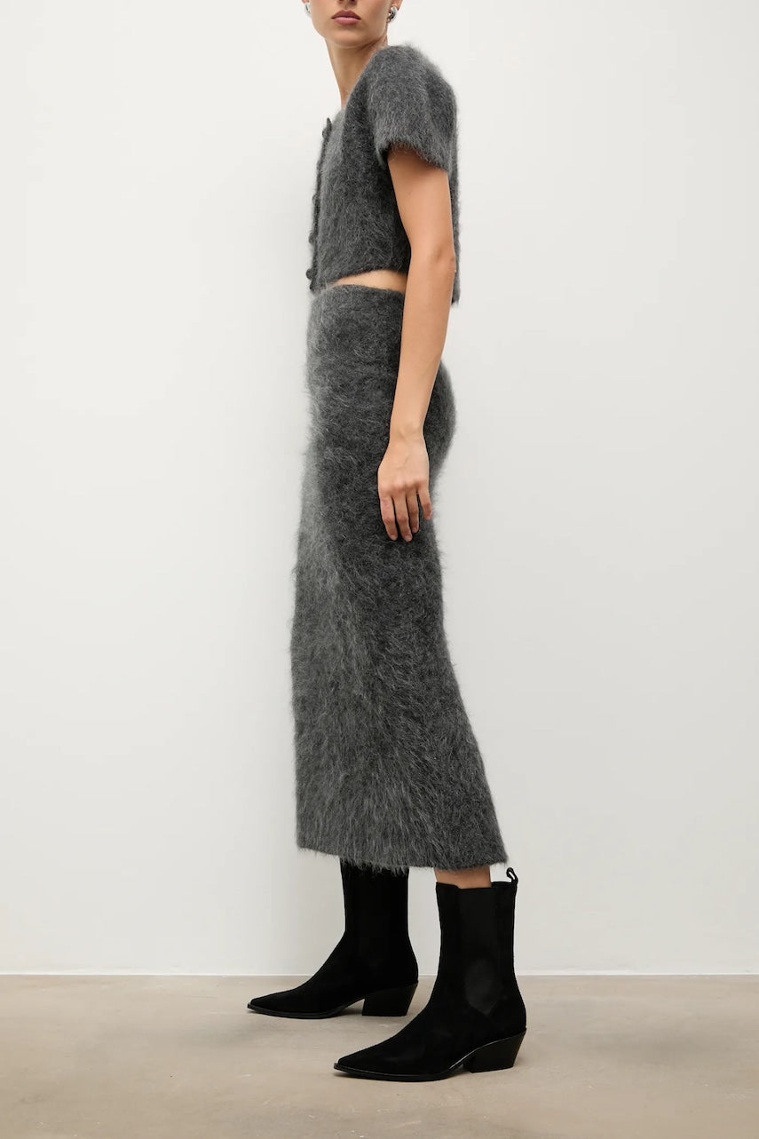 Gležnjače od brušene kože Answear.LAB za žene, boja: crna, s debelom potpeticom, sa srednje toplom podstavom