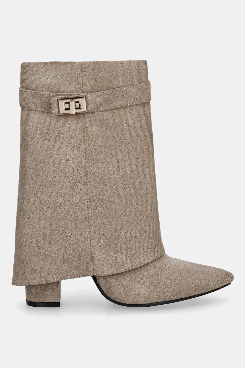 Gležnjače Answear.LAB boja: smeđa, s debelom potpeticom, sa srednje toplom podstavom