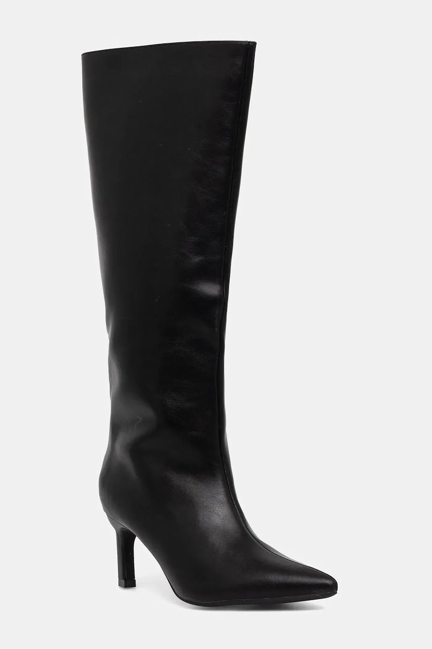 Čizme Answear.LAB boja: crna, s tankom potpeticom, sa srednje toplom podstavom