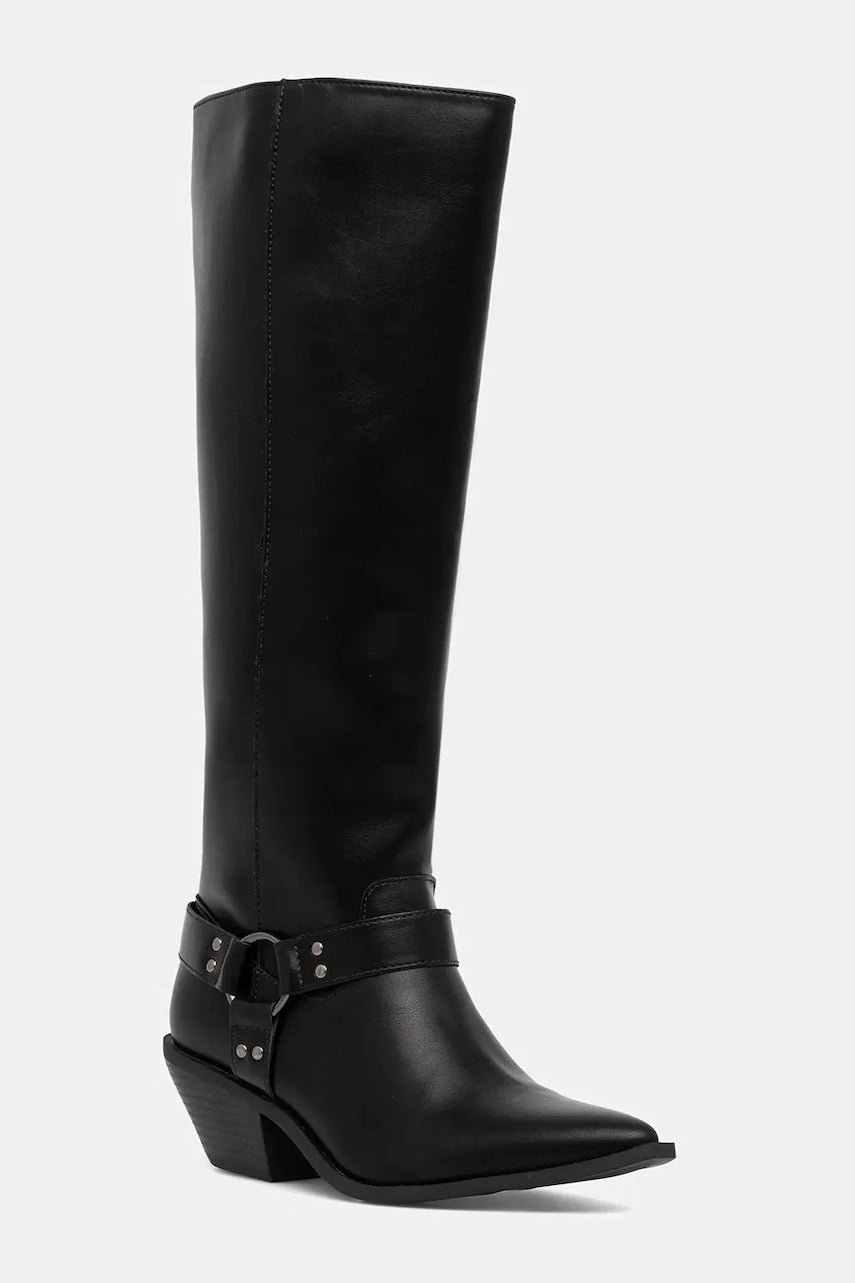 Čizme Answear.LAB boja: crna, s debelom potpeticom, sa srednje toplom podstavom