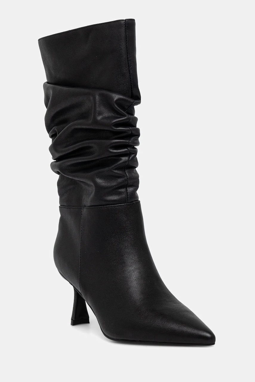 Kožne čizme Answear.LAB boja: crna, s tankom potpeticom