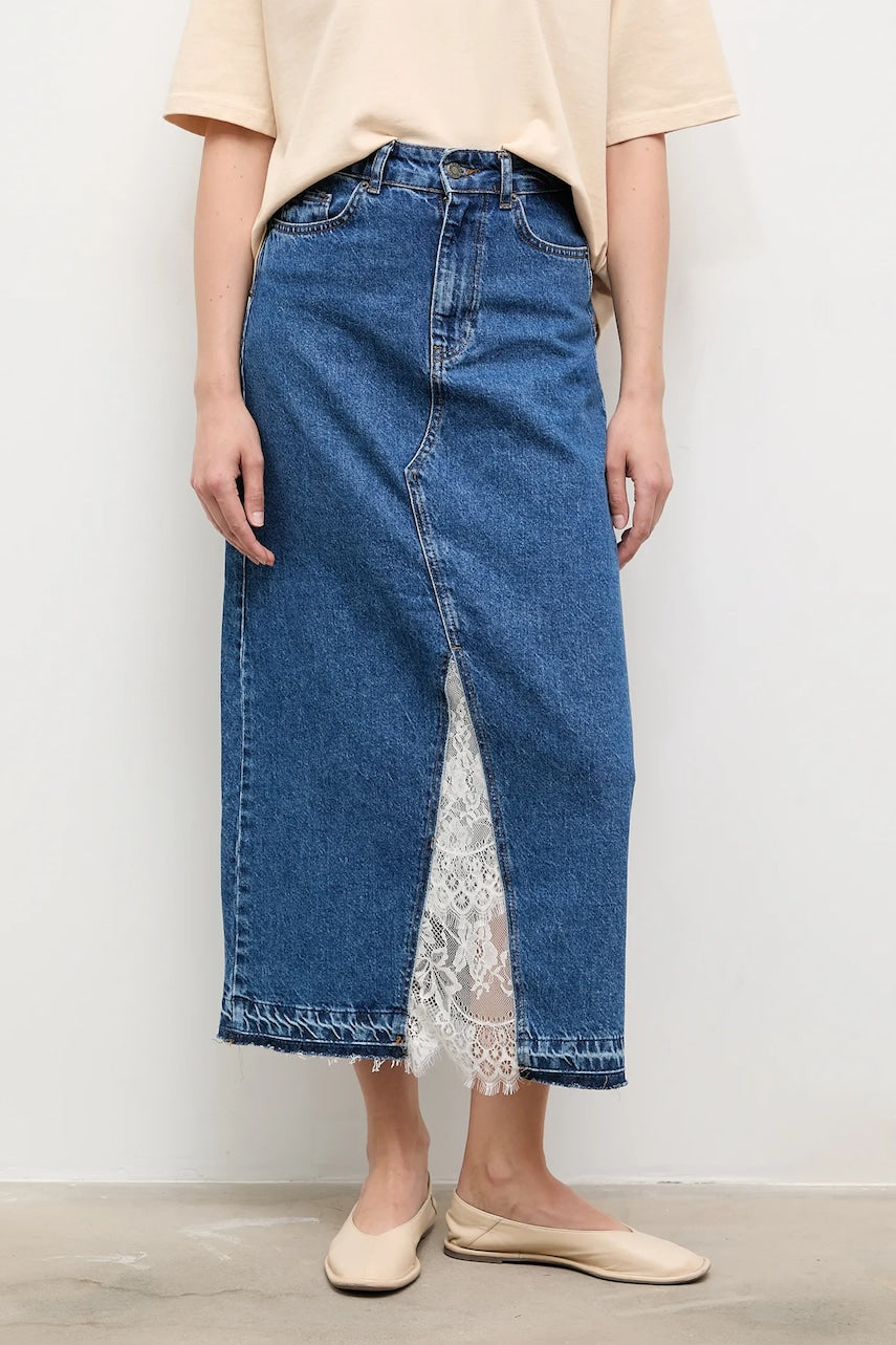 Bombažno krilo iz jeansa Answear.LAB