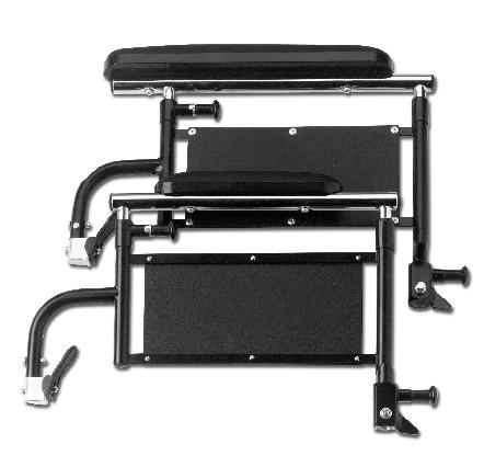 Height-Adjustable Swing-Back Full-Length Armrest Assembly For K4 Lightweight And K4 Basic Wheelchair, Pair