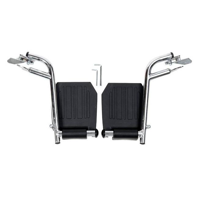 Black Swing-Away Footrest For Excel 2000 Wheelchair, Pair