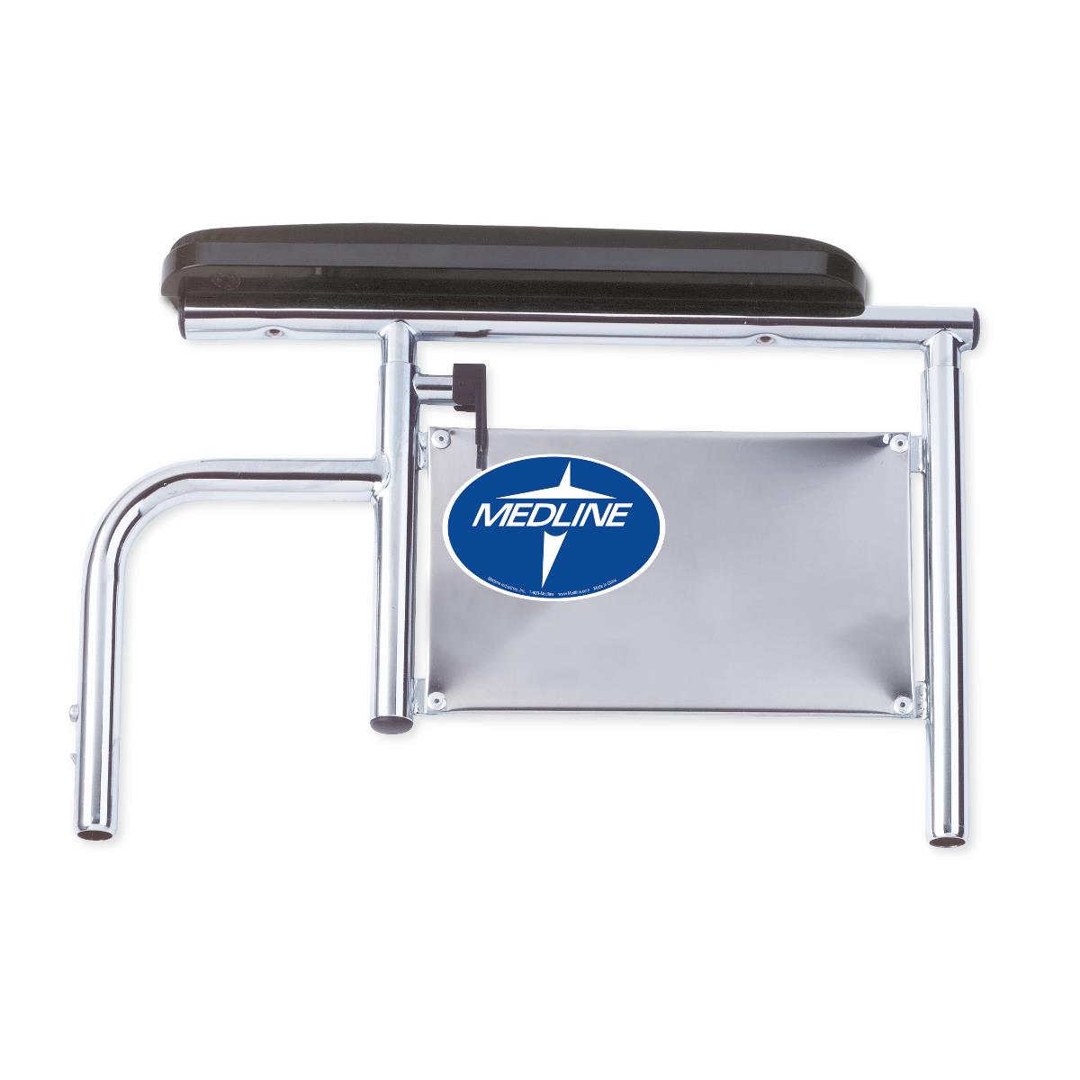 Adjustable Full-Length Armrest Assembly with Pad for Wheelchair, 1 Pair