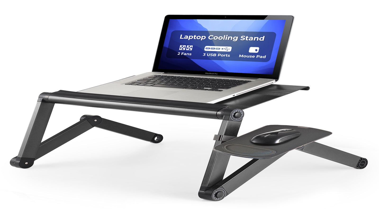 Uncaged Ergonomics WorkEZ Cool Adjustable Laptop Stand Black