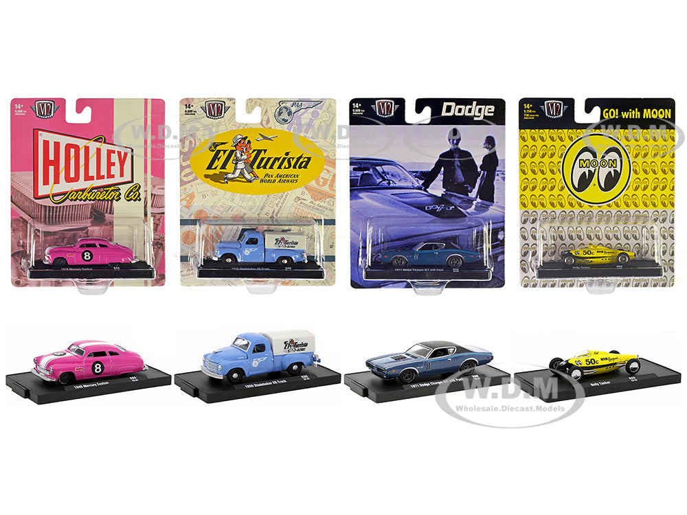 "Auto-Drivers" Set of 4 pieces in Blister Packs Release 99 Limited Edition to 9600 pieces Worldwide 164 Diecast Model Cars by M2 Machines