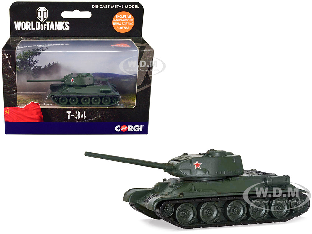 T-34 Medium Tank USSR "World of Tanks" Video Game Diecast Model by Corgi