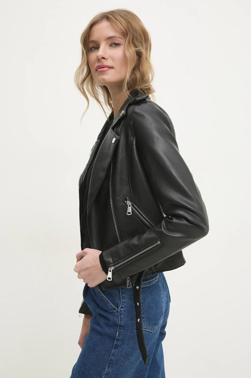 Biker jakna Answear.LAB ženska, črna barva