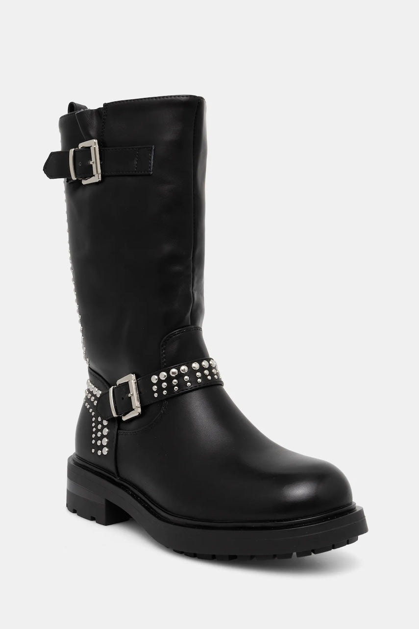 Čizme Answear.LAB za žene, boja: crna, ravni potplat, sa srednje toplom podstavom