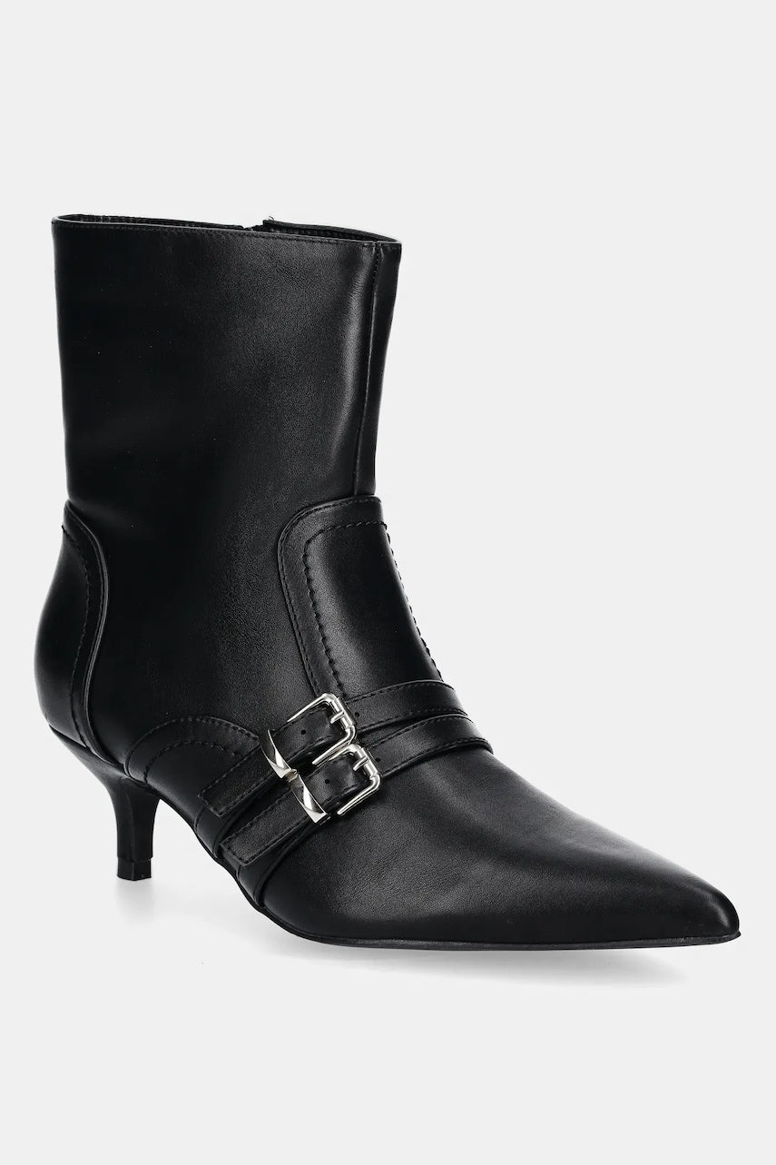 Gležnjače Answear.LAB za žene, boja: crna, s tankom potpeticom, sa srednje toplom podstavom