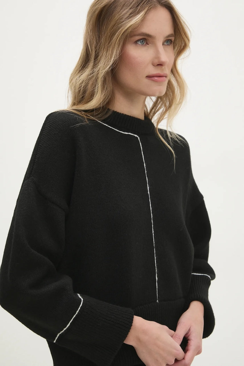 Pulover Answear.LAB za žene, boja: crna, topli