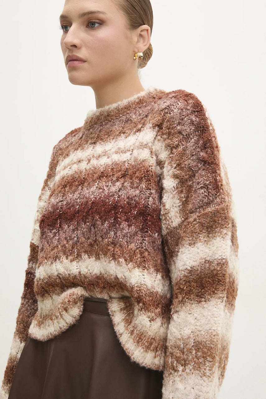 Pulover s dodatkom vune Answear.LAB za žene, boja: smeđa, topli